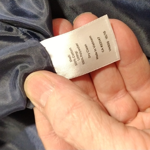 Talbots navy blue cotton basket weave coat. NWT. Size 12 - Picture 11 of 12